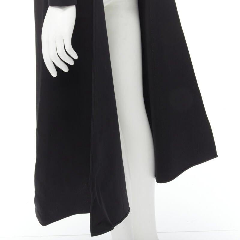 ROSIE ASSOULIN black long sleeves front slit backless tunic top US2 XS 3