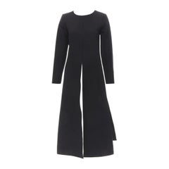 ROSIE ASSOULIN black long sleeves front slit backless tunic top US2 XS