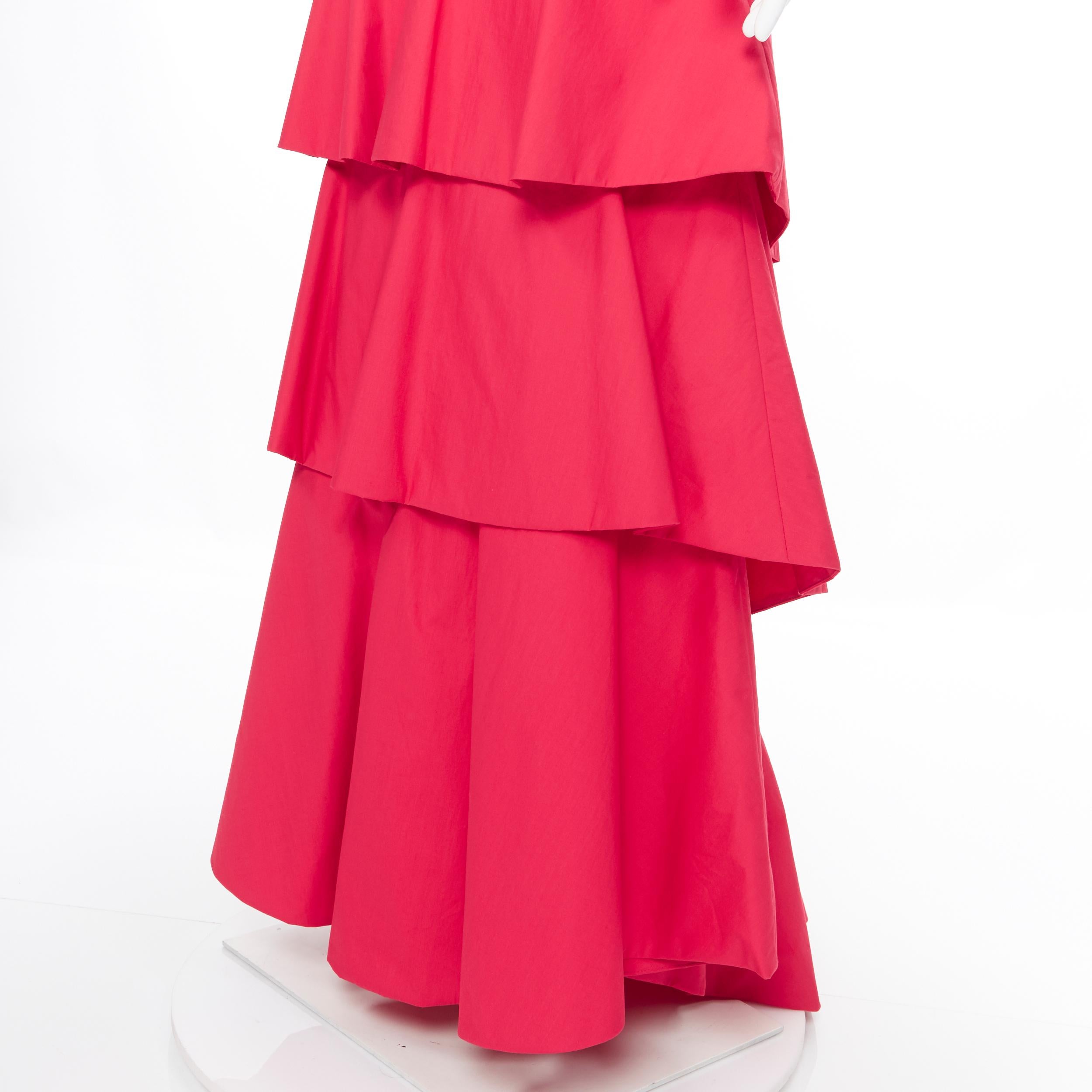 ROSIE ASSOULIN fuscia pink cotton triple tiered convertible spanish skirt US2
Brand: Rosie Assoulin
Designer: Rosie Assoulin
Model Name / Style: Tiered skirt
Material: Cotton
Color: Red
Pattern: Solid
Closure: Zip
Extra Detail: Convertible length,