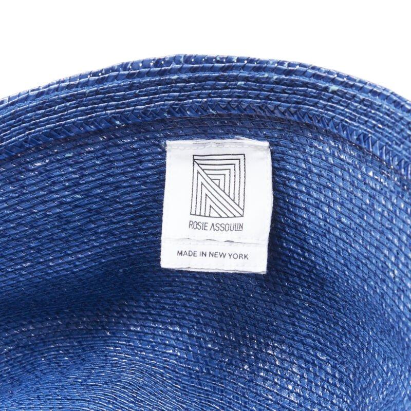 ROSIE ASSOULIN Jug sculptural pink blue flared raffia woven basket bag For Sale 7