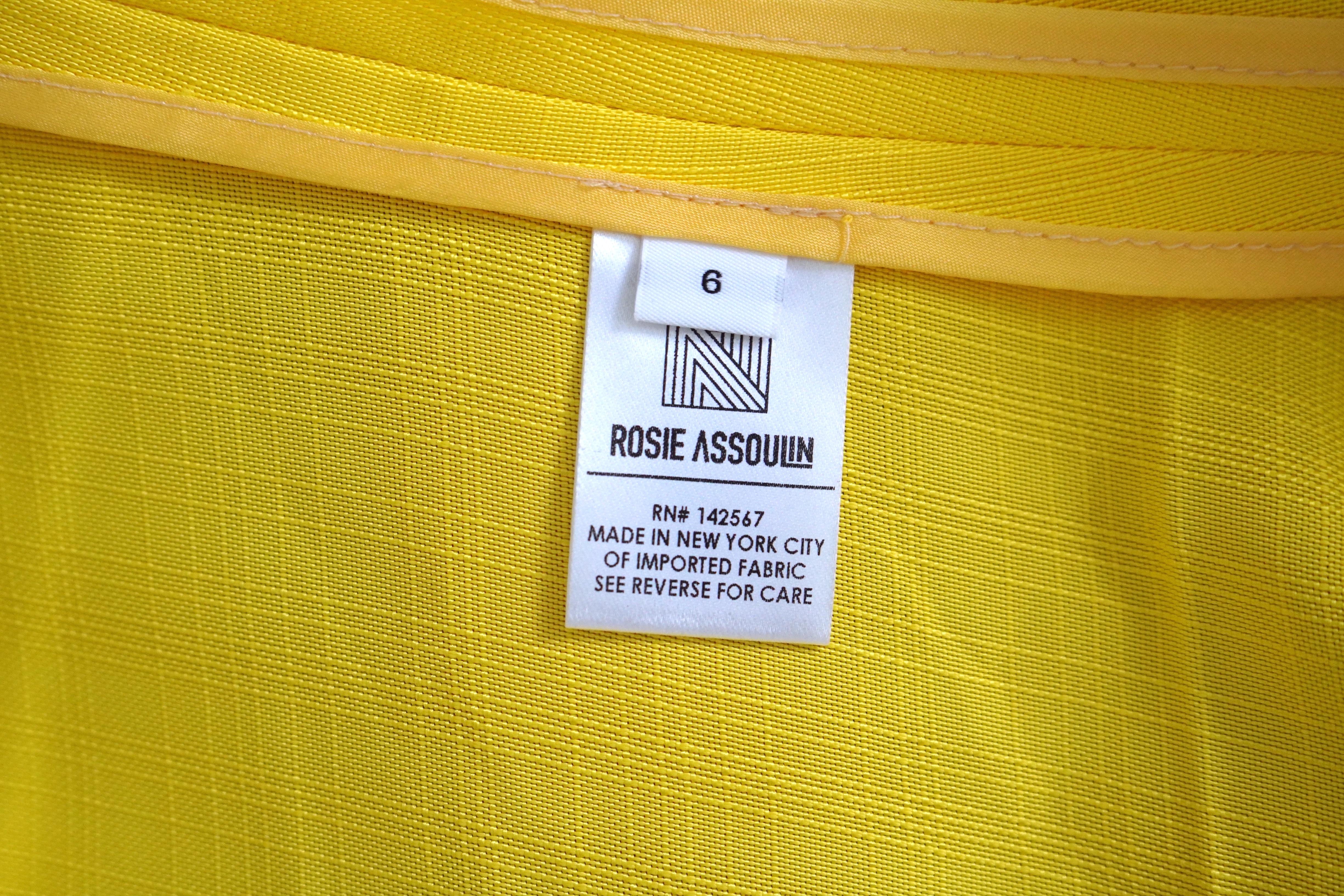 Rosie Assoulin Sun yellow Blazer, Size 6 For Sale 2