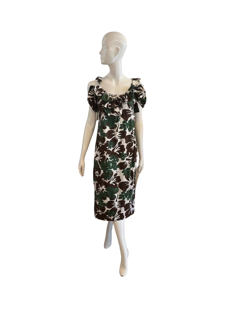 rosie assoulin brown dress Rosie Assoulin Balloon-Sleeve Dress Navy 4 main image 0