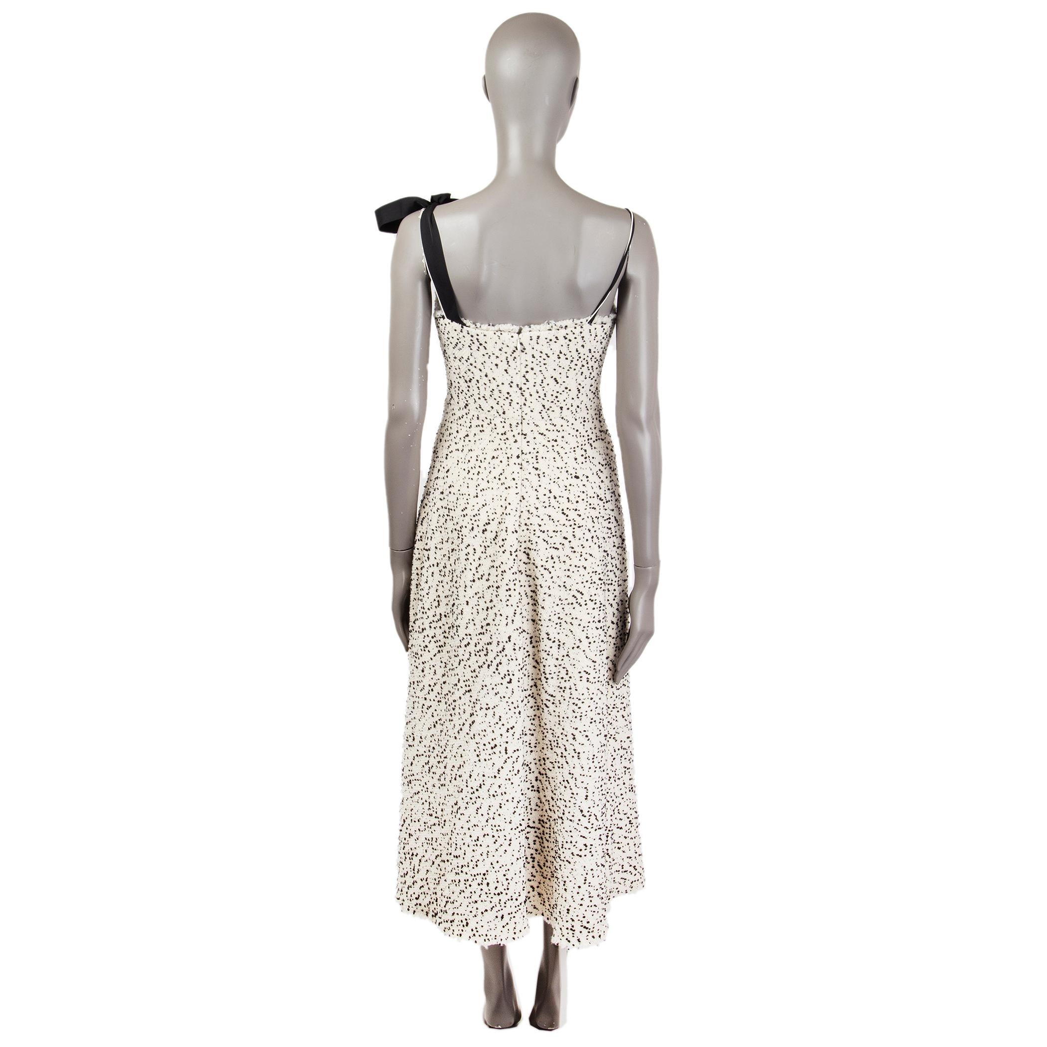 white tweed midi dress