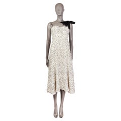 ROSIE ASSOULIN white wool DALMATION SLEEVELESS TWEED MIDI Dress 4 XS