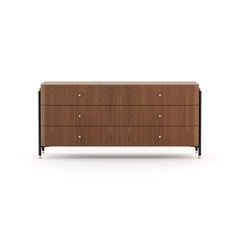 Contemporary Portuguese Chest of drawers with customisable wood and iron