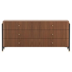 Contemporary Portuguese Chest of drawers with customisable wood and iron