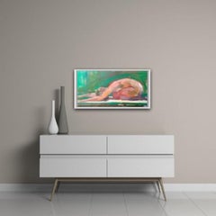 Rosie Copeland, posa da bambino (dopo l'onda) , Pittura originale di nudo