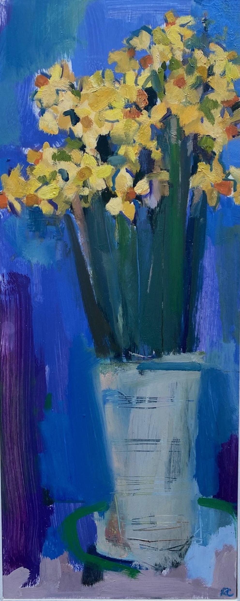 Rosie Copeland
Narcissi in a White Vase [2019]
Original
Flowers
Oil paint on board
Image size: H:66 cm x W:36 cm
Complete Size of Unframed Work: H:50 cm x W:20 cm x D:1cm
Frame Size: H:66 cm x W:36 cm x D:4.5cm
Sold Framed

Please note that insitu