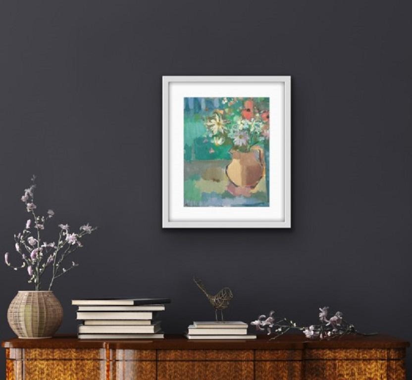 Rosie Copleland, Margherite e papaveri, Quadro floreale originale in vendita 2