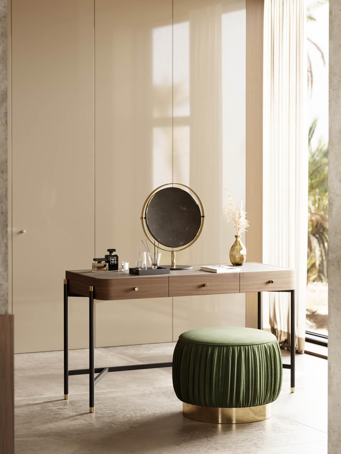 Modern Mid-century dressing table by Laskasas (made to order) For Sale