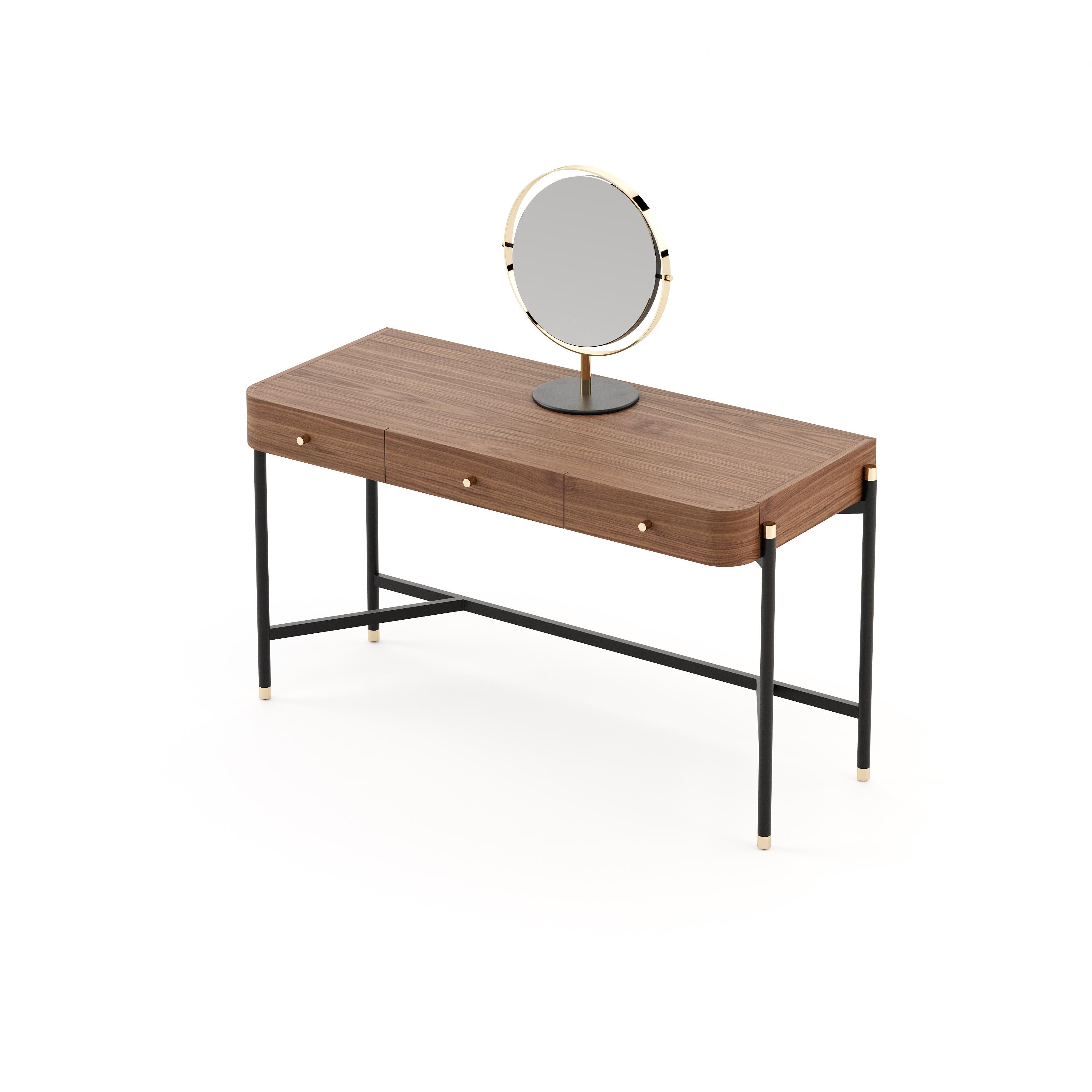 Rosie dressing table by Laskasas is an iconic feminine piece that adds elegance to any bedroom. Exploring mid-century style with seductive lines, this is a dressing table with a timeless essence. Rosie is an outstanding addition to a glamorous