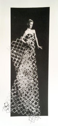 Moda by Rosie Emerson, Black and white analogue photography, glam female figure