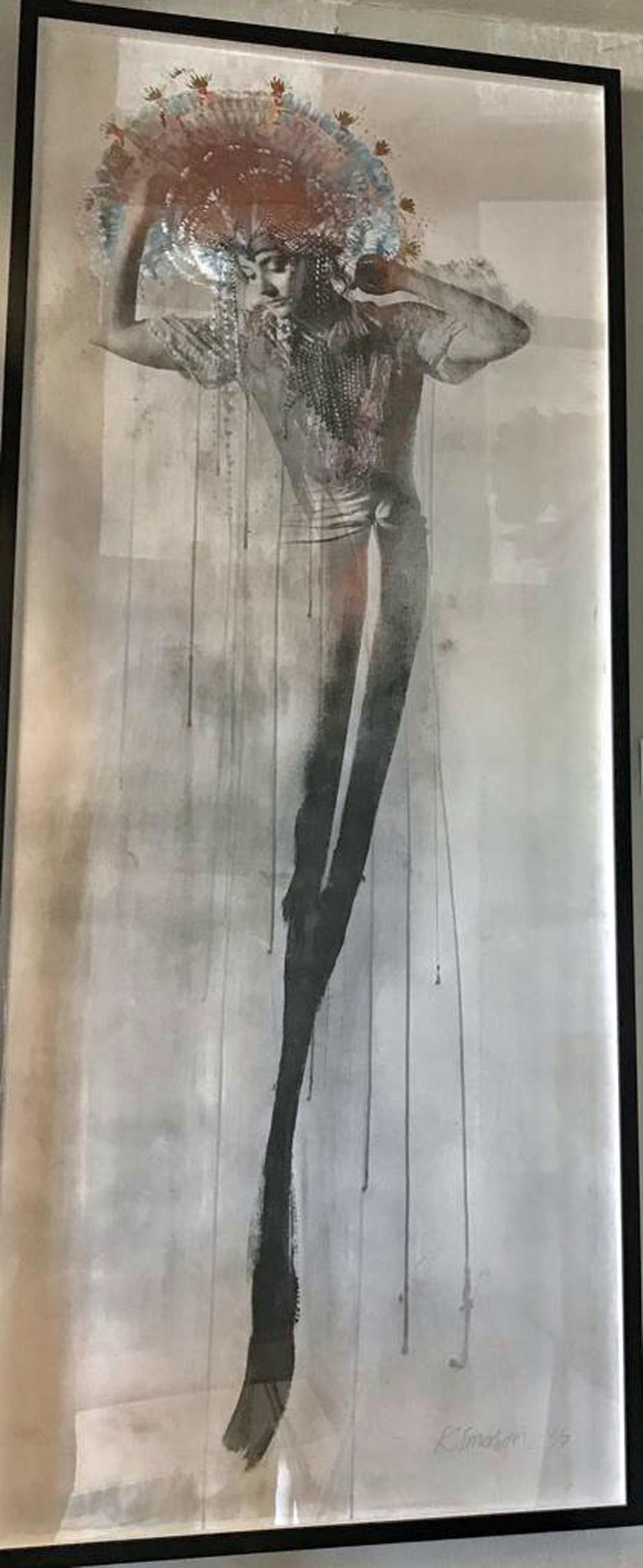 Enigma II, Arte figurativa, Arte originale, Interni Art Deco, Arte contemporanea - Print di Rosie Emerson