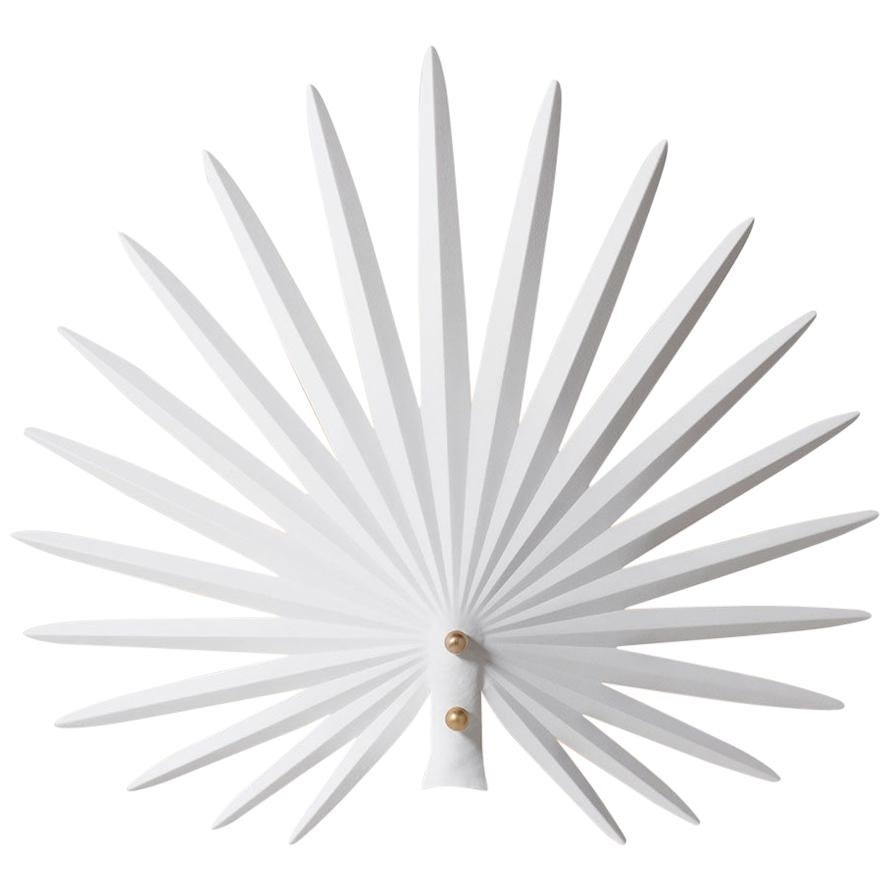 Rosie Li "Inez" Sculptural Wall Light in Chalk White and Brass