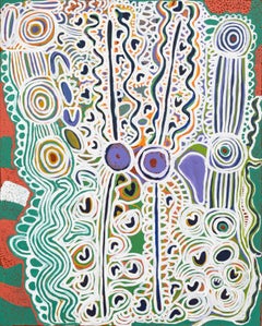 Used "Wampana Jukurrpa" Acrylic on Canvas Contemporary Aboriginal Painting