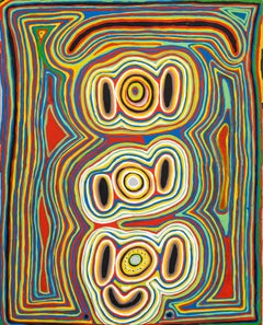 Peinture aborigène à l'acrylique « Seed Dreaming » de Rosie Murnku Marnku Tasman