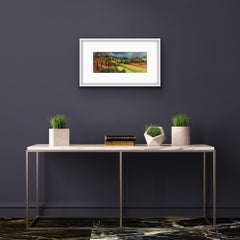 Hidden by Clouds, Original Landscape Painting, Cotswolds Rural Artwork