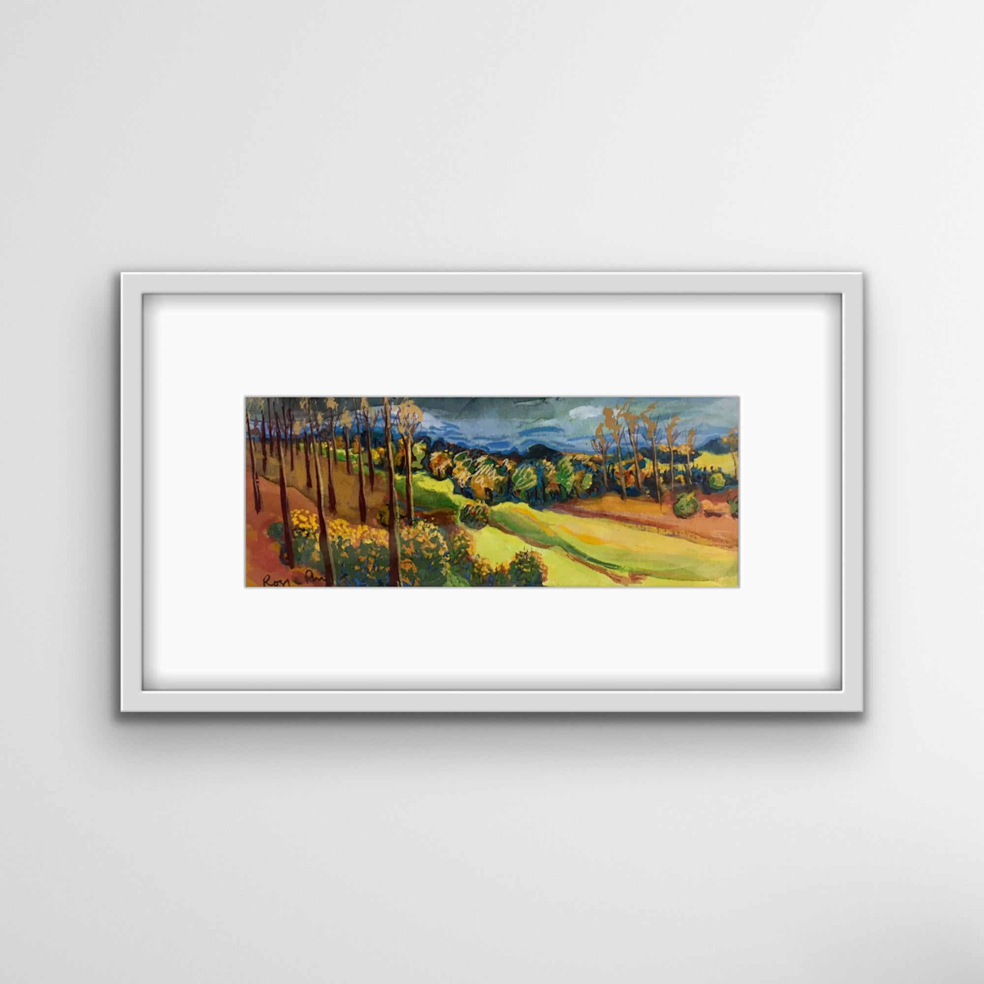Hidden by Clouds, Original Landscape Painting, Cotswolds Rural Artwork For Sale 2