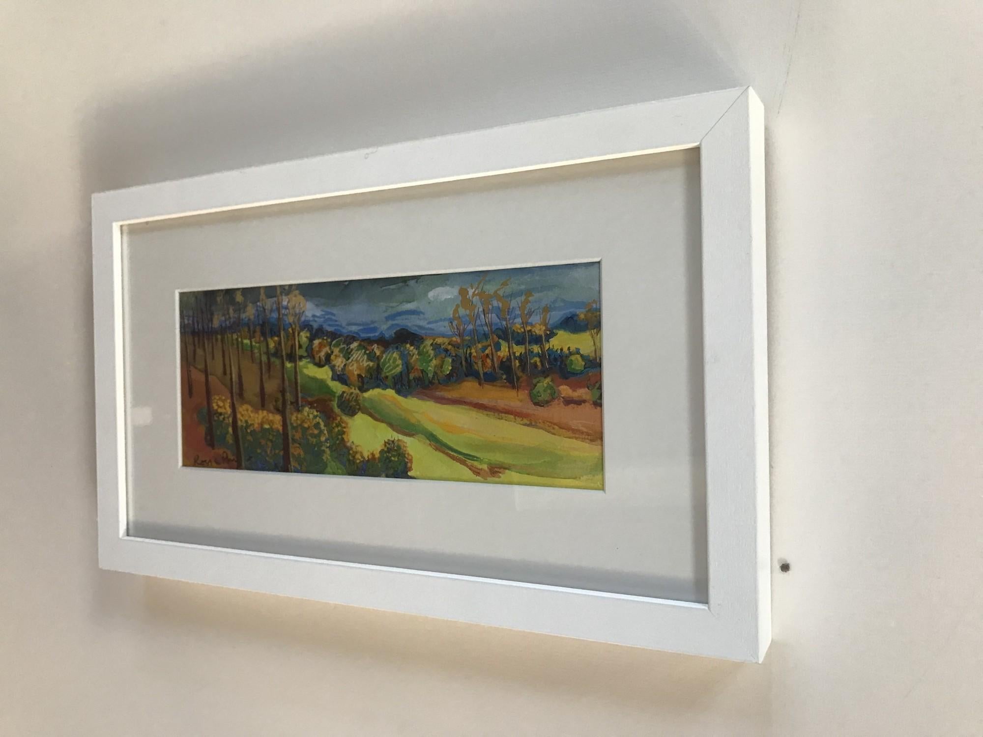 Hidden by Clouds, Original Landscape Painting, Cotswolds Rural Artwork For Sale 3