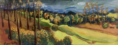 Hidden by Clouds, Original Landscape Painting, Cotswolds Rural Artwork