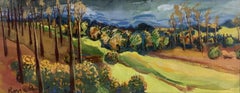 Rosie Phipps, Peinture originale de paysage cache par les nuages