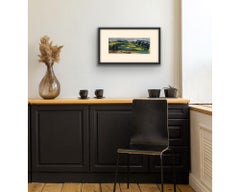 Patchwork Yellow Fields Watercolour on Paper Painting by Rosie Phipps, 2022