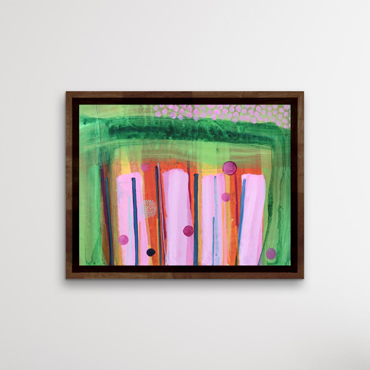 Tiempo de fresas, Rosie Phipps, Pintura original, Arte abstracto, Arte paisajístico en venta 2