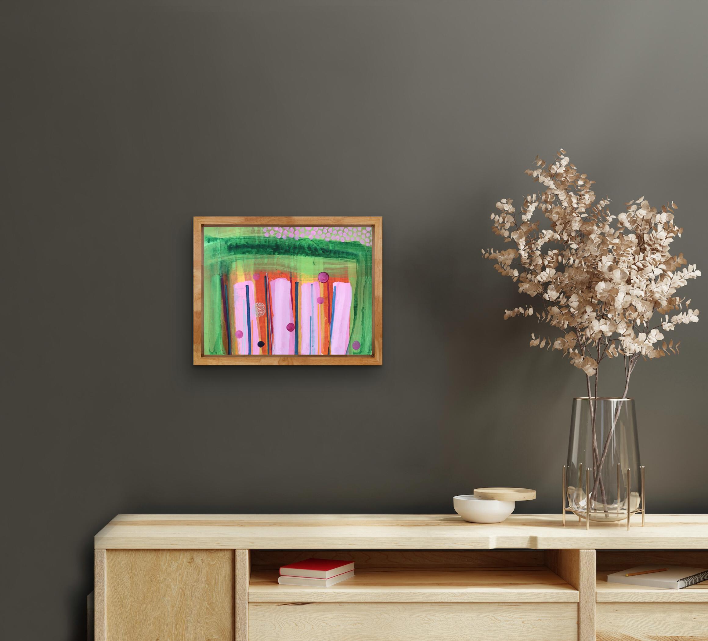 Tiempo de fresas, Rosie Phipps, Pintura original, Arte abstracto, Arte paisajístico en venta 5