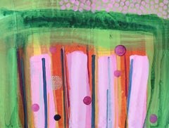 Erdbeerzeit, Rosie Phipps, Originalgemlde, Abstrakte Kunst, Landschaftskunst