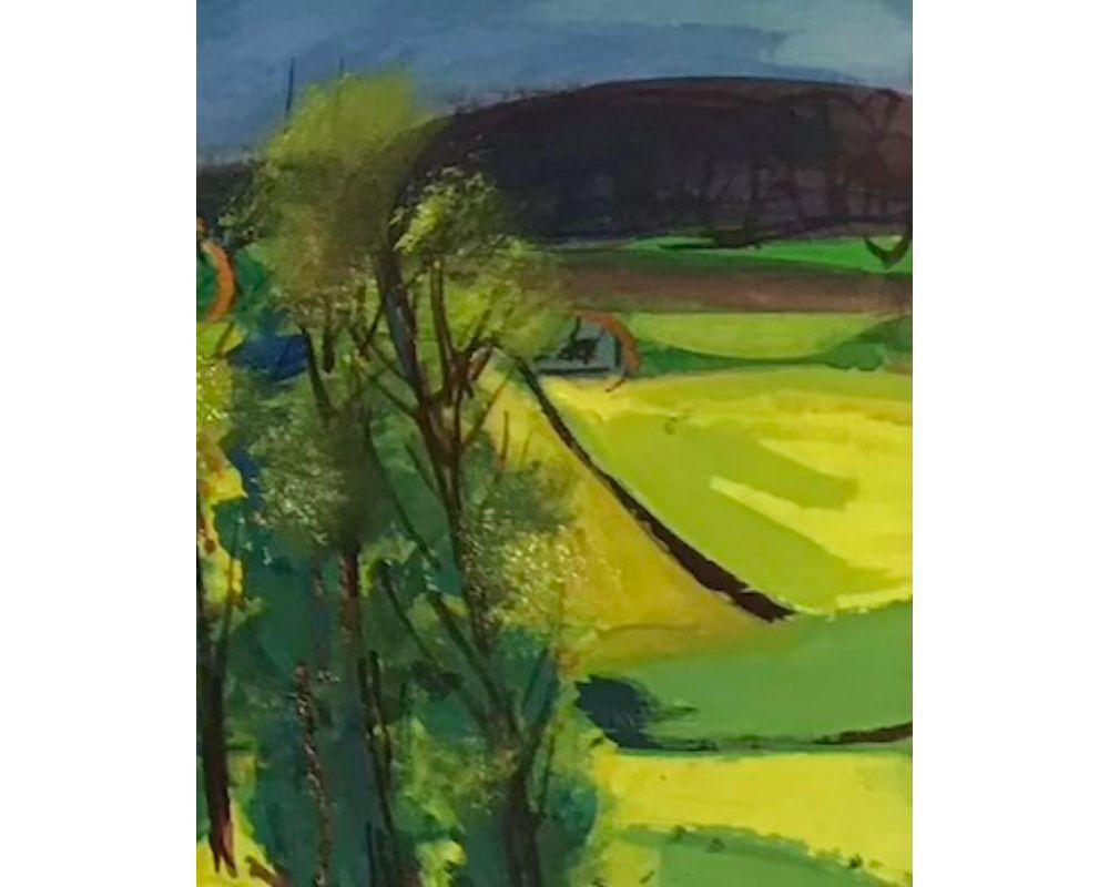 The Green Wind, Aquarell auf Papier, Gemälde von Rosie Phipps, 2022 im Angebot 4