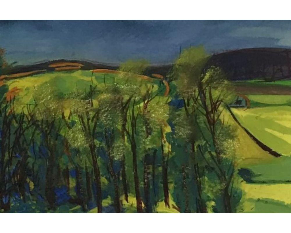 Aquarelle sur papier The Green Wind de Rosie Phipps, 2022 en vente 5