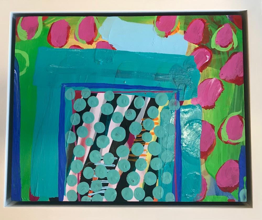 Rosie Shorrock Abstract Painting – Eiscremeladen-Shop