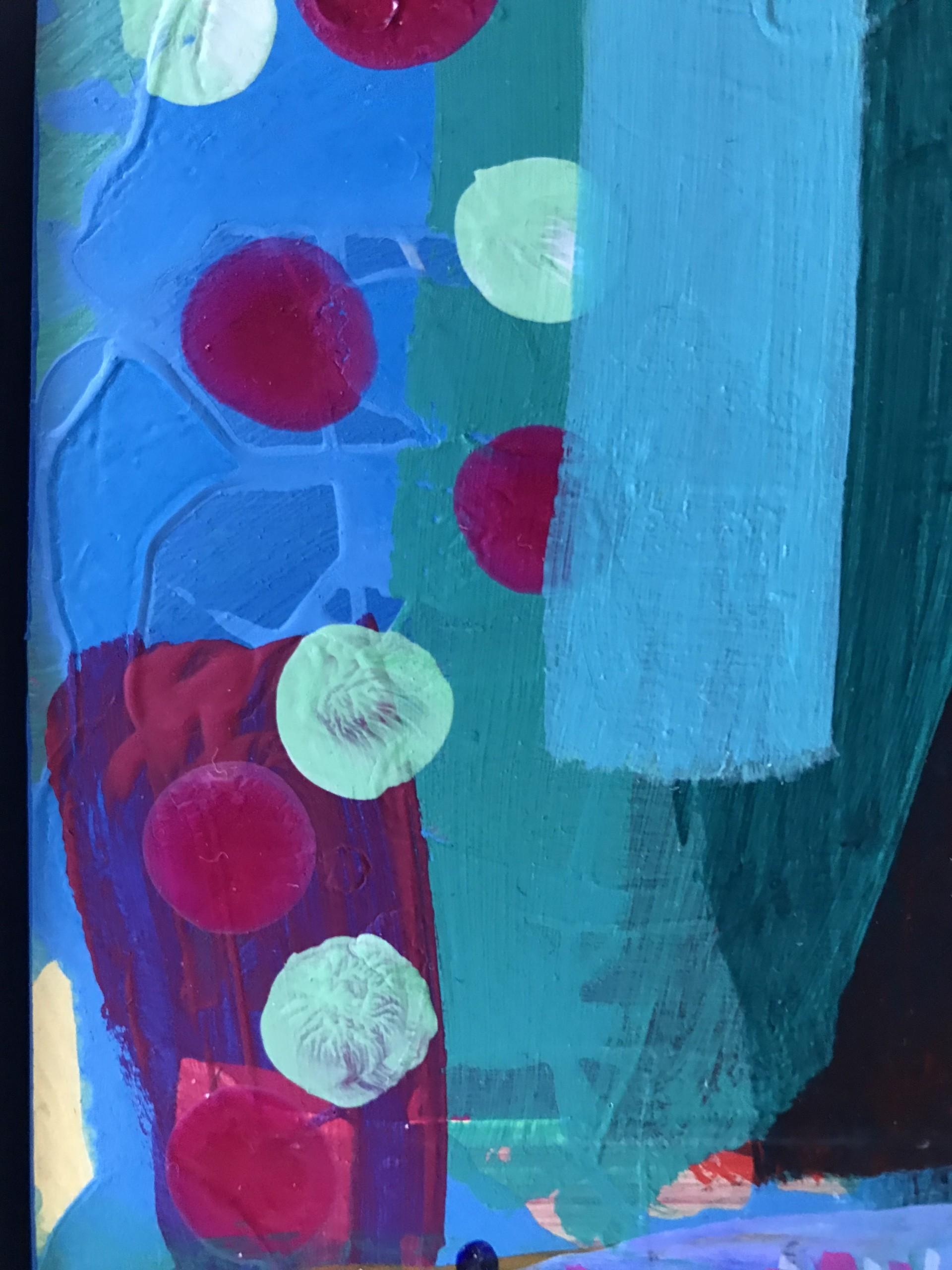À la place dans le domaine suivant - Bleu Abstract Painting par Rosie Shorrock
