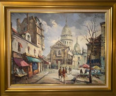 "Montmartre, París" de Rosil - Óleo sobre lienzo 50x65 cm