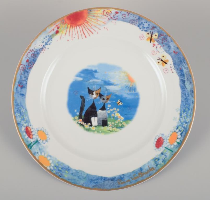 Rosina Wachtmeister für Goebel, Deutschland. Sechs Essteller mit Katzenmotiven. (Porzellan) im Angebot