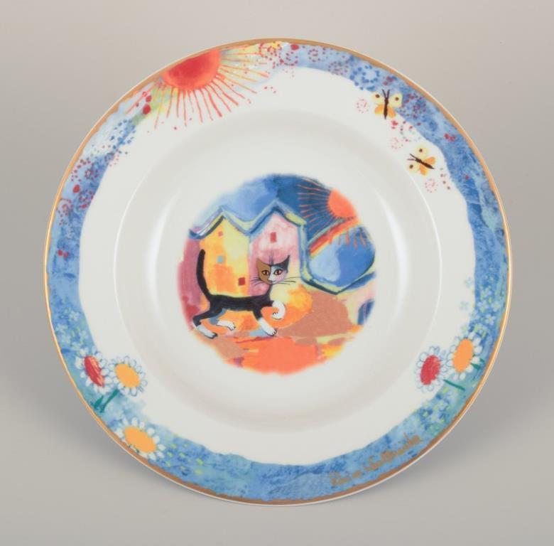 XX secolo Rosina Wachtmeister per Goebel, Germania. Sei piatti fondi con motivi di gatti. in vendita