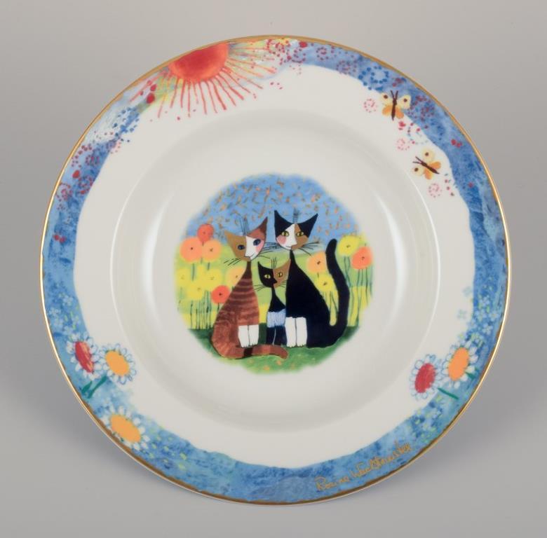 XX secolo Rosina Wachtmeister per Goebel, Germania. Sei piatti fondi con motivi di gatti. in vendita