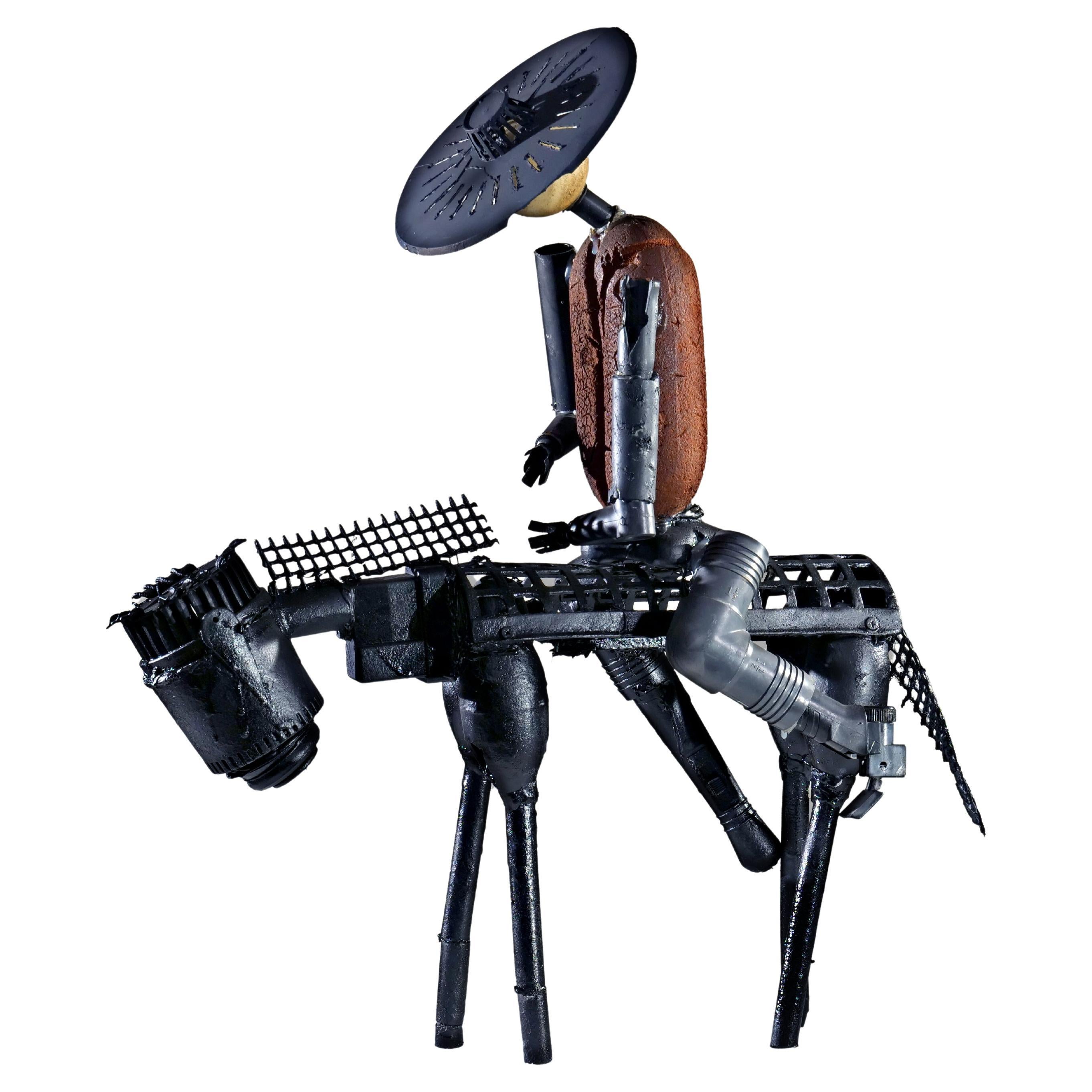 Rosinante and Don Sculpture, Plastic Assemblage, 1991 by Jerry Ross Barrish