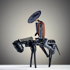 Rosinante Don Sculpture One of a Kind Plastic Assemblage by Jerry Ross Barrish