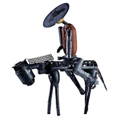 Rosinante Don Sculpture One of a Kind Plastic Assemblage by Jerry Ross Barrish