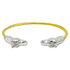 Bracciale Bangle Rosior in oro bianco e giallo con diamanti