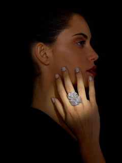 Rosior by Manuel Rosas Conjunto de Anillo de Cóctel de Diamantes en Oro Blanco