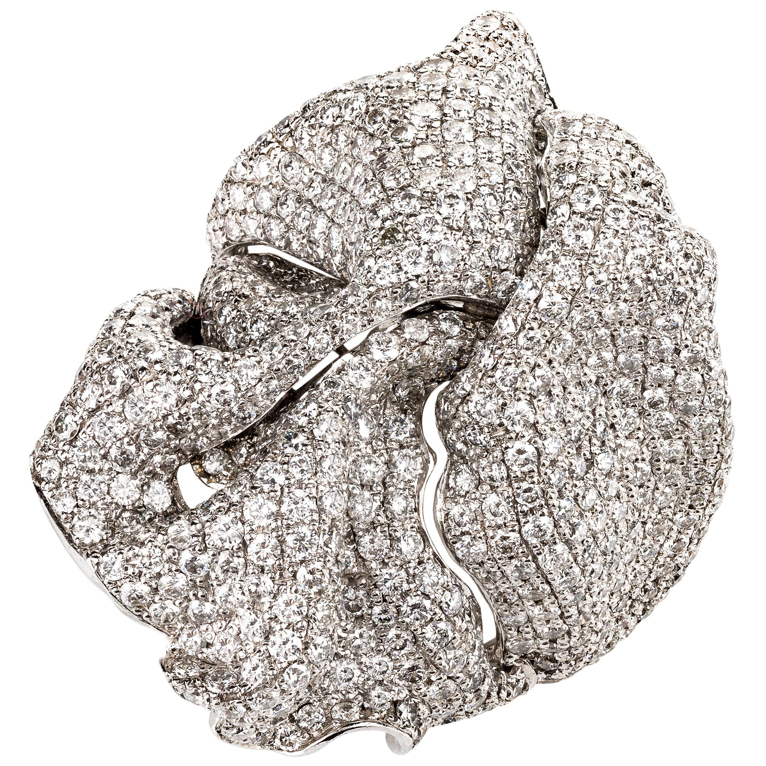 Rosior by Manuel Rosas, Diamant-Cocktailring aus Weißgold im Angebot