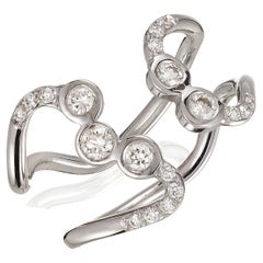 Rosior Contemporary Diamond Ring Set in White Gold
