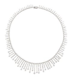 Rosior by Manuel Rosas Round and Fancy Cut Diamond Necklace set in White Gold