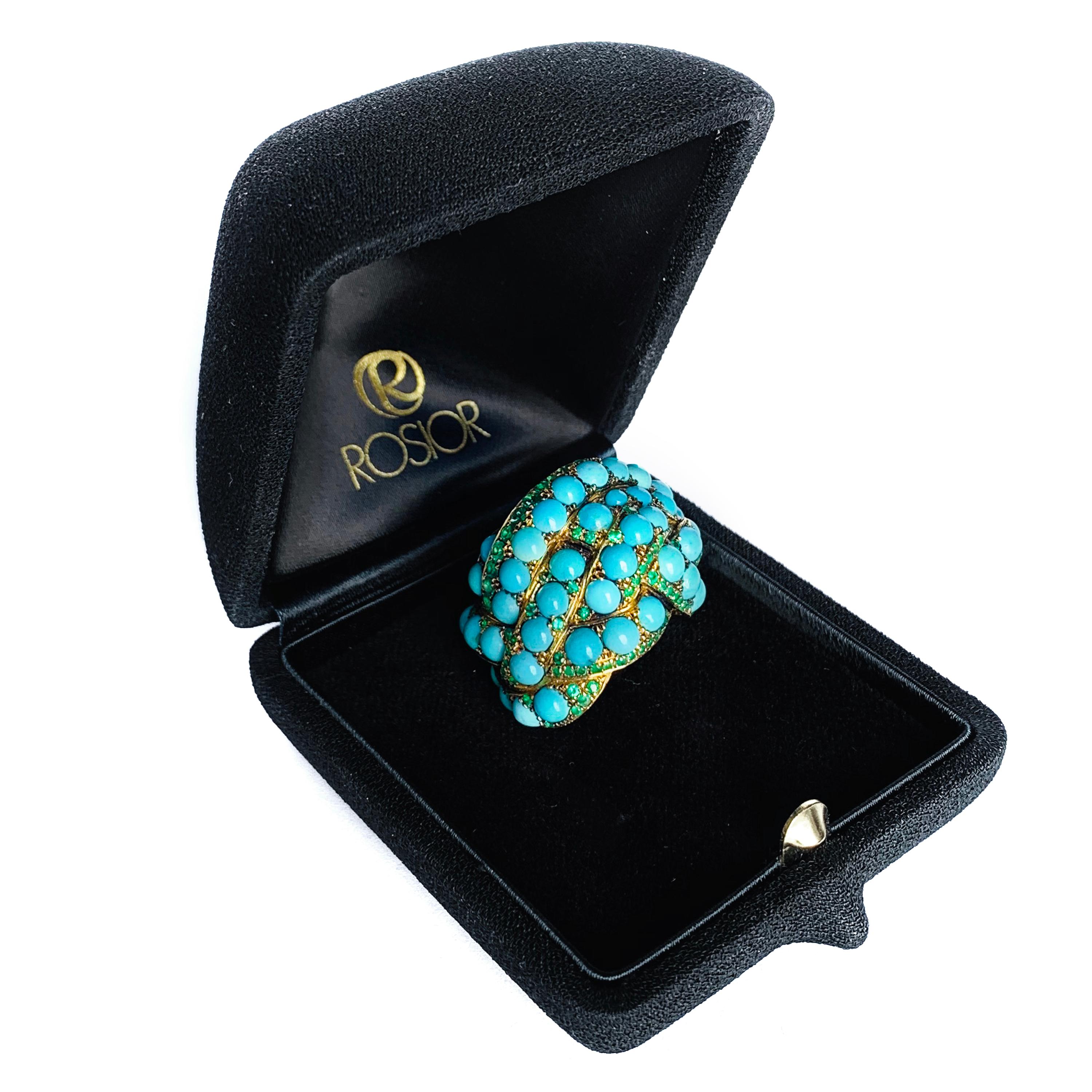 turquoise and emerald ring