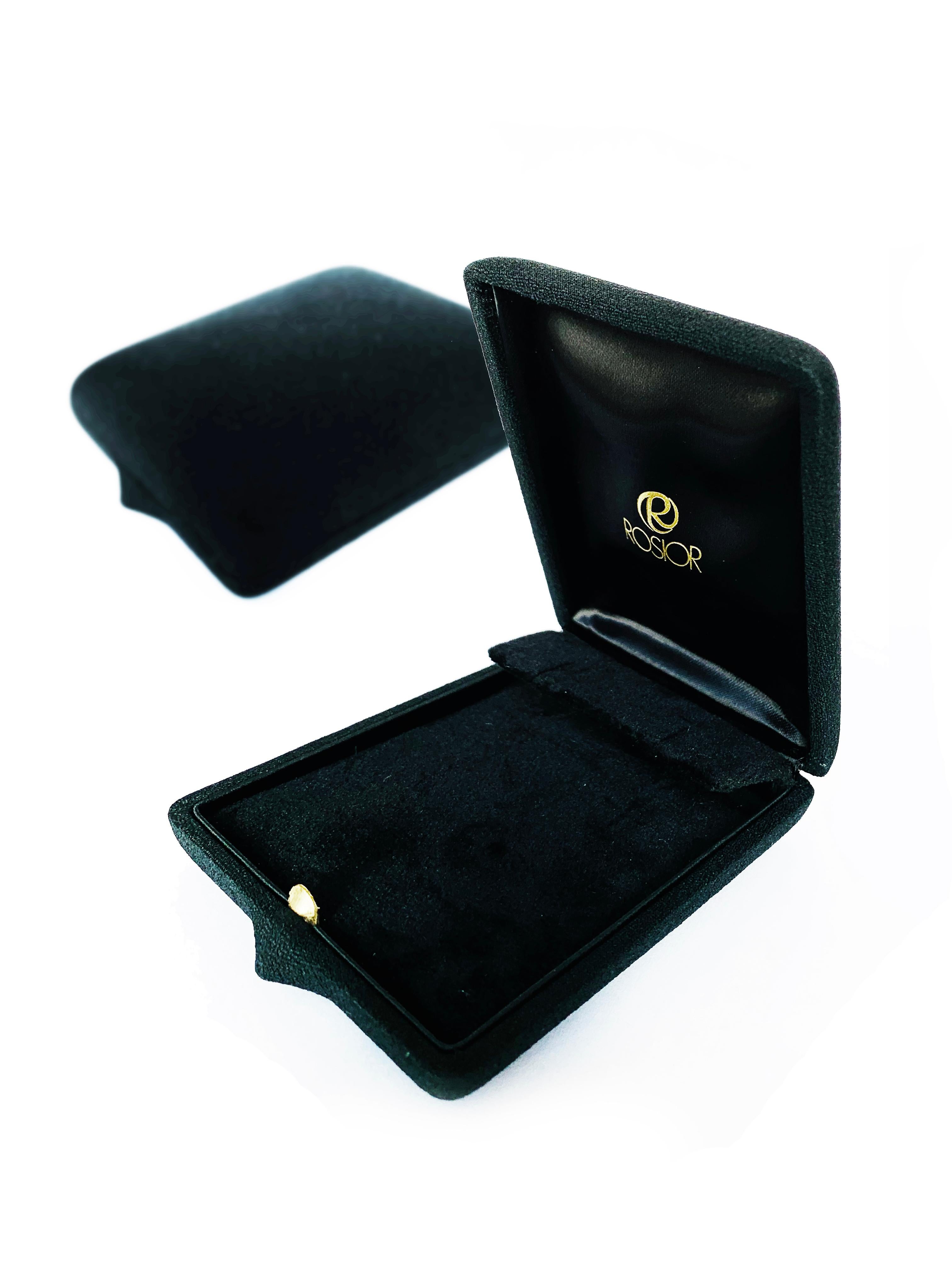 Women's or Men's Rosior Contemporary White Gold Diamond Dangle Earrings