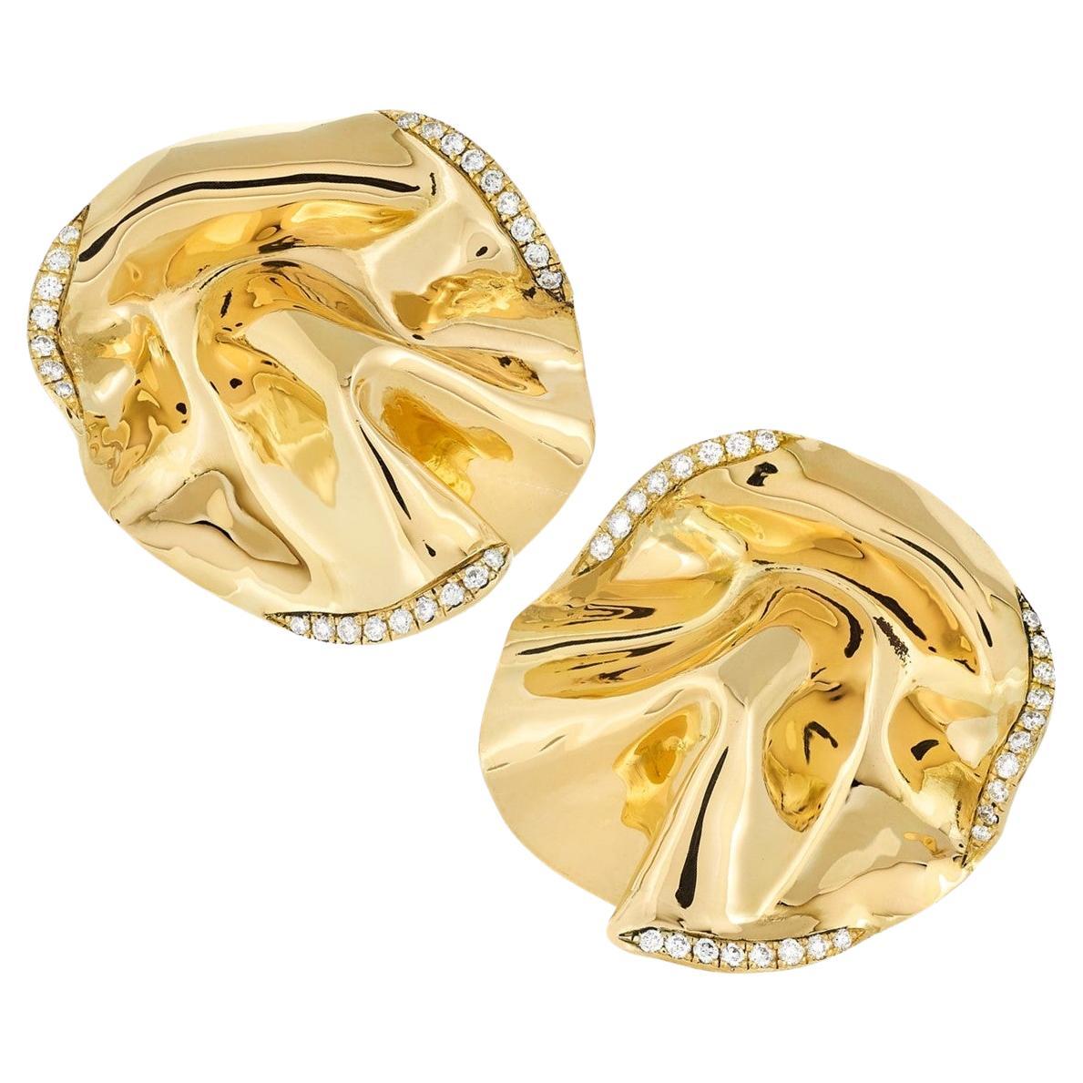 Cartier Earrings, "Himalia" Collection Set with Diamonds at 1stDibs