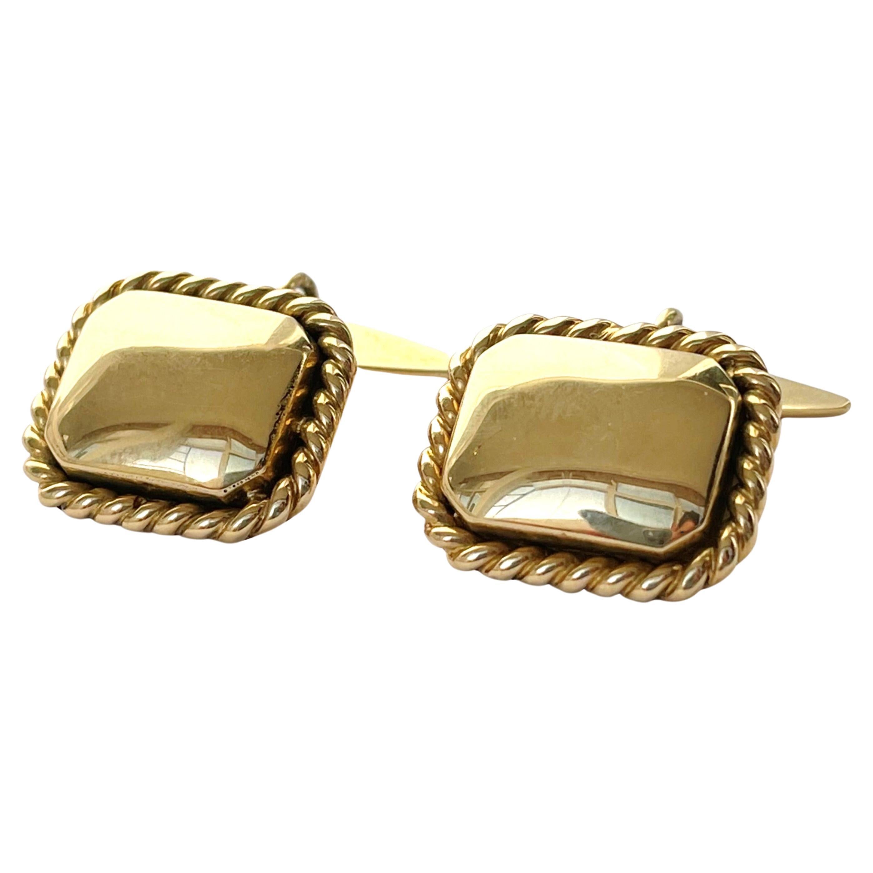 Rosior Cufflinks in Yellow Gold For Sale