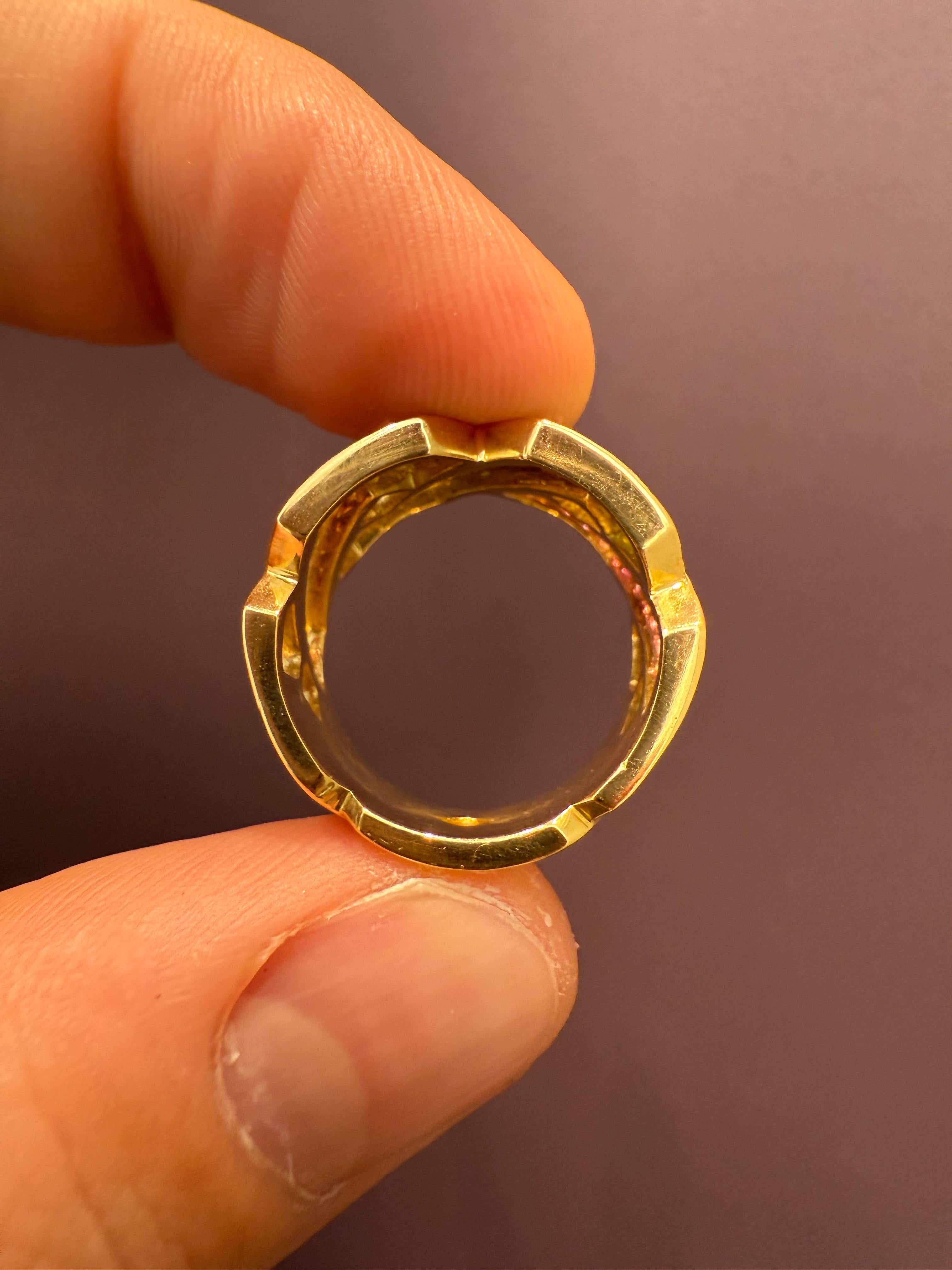 Rosior Diamond and Sapphire Cocktail Ring set in Yellow Gold For Sale 2